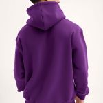 Ανδρικό Μωβ Φούτερ με Κουκούλα & Εκτύπωση Σχεδίου