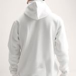Ανδρικό Λευκό Φούτερ με Κουκούλα & Εκτύπωση Σχεδίου