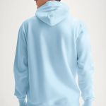 Ανδρικό Γαλάζιο Φούτερ με Κουκούλα & Εκτύπωση Σχεδίου