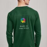 Sol's Imperial Μακρυμάνικο Πράσινο T-Shirt με Εκτύπωση Πλάτης