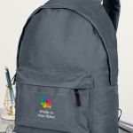 Τσάντα Πλάτης Backpack με Εκτύπωση σε Γκρι Χρώμα
