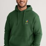 Ανδρικό Πράσινο Φούτερ με Κουκούλα & Εκτύπωση στο Στήθος