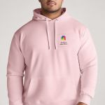 Ανδρικό Ροζ Φούτερ με Κουκούλα & Εκτύπωση στο Στήθος