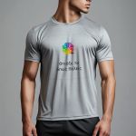 Sol's Sprint Unisex Αθλητικό Γκρι T-Shirt με Εκτύπωση