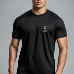 Sol's Sprint Unisex Αθλητική Μαύρη Μπλούζα με Εκτύπωση