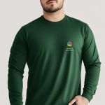Sol's Imperial Μακρυμάνικο Πράσινο T-Shirt με Εκτύπωση Στήθους