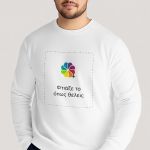 Sol's Imperial Μακρυμάνικο T-Shirt με Εκτύπωση, Λευκό Χρώμα