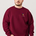 Ανδρικό Φούτερ σε Μπορντώ Χρώμα με Εκτύπωση στο Στήθος