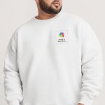 Ανδρικό Φούτερ σε Λευκό Χρώμα με Εκτύπωση στο Στήθος