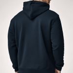 Ανδρικό Μπλε Φούτερ με Κουκούλα & Εκτύπωση στο Στήθος
