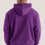 Ανδρικό Μωβ Φούτερ με Κουκούλα & Εκτύπωση Σχεδίου