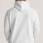 Ανδρικό Λευκό Φούτερ με Κουκούλα & Εκτύπωση Σχεδίου