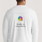 Sol's Imperial Μακρυμάνικο Λευκό T-Shirt με Εκτύπωση στην Πλάτη