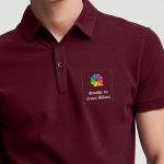 Sol's Perfect Man Ανδρικό Μπορντώ Polo με Λογότυπο & Εκτύπωση