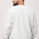 Ανδρικό Φούτερ σε Λευκό Χρώμα με Εκτύπωση στο Στήθος