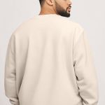 Ανδρικό Φούτερ σε Εκρού Χρώμα με Εκτύπωση Σχεδίου