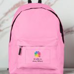 Τσάντα Πλάτης Backpack με Εκτύπωση σε Ροζ Χρώμα