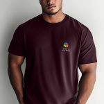 Sol's Imperial Ανδρικό T-Shirt | Μπορντώ με Εκτύπωση στο Στήθος