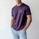 Sol's Imperial Ανδρική Μωβ Μπλούζα με Εκτύπωση στην Πλάτη