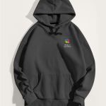 Ανδρικό Γκρι Φούτερ με Κουκούλα & Εκτύπωση στο Στήθος