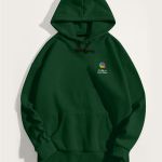 Ανδρικό Πράσινο Φούτερ με Κουκούλα & Εκτύπωση στο Στήθος