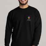 Sol's Imperial Μακρυμάνικο Μαύρο T-Shirt με Εκτύπωση σε Πλάτη