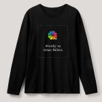 Sol's Imperial Μακρυμάνικο T-Shirt με Εκτύπωση, Μαύρο Χρώμα