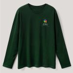 Sol's Imperial Μακρυμάνικο Πράσινο T-Shirt με Εκτύπωση Στήθους