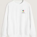 Ανδρικό Φούτερ σε Λευκό Χρώμα με Εκτύπωση στο Στήθος