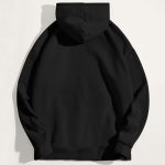 Ανδρικό Μαύρο Φούτερ με Κουκούλα & Εκτύπωση στο Στήθος