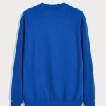 Ανδρικό Φούτερ σε Μπλε Χρώμα με Εκτύπωση Σχεδίου