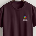 Sol's Imperial Ανδρικό T-Shirt | Μπορντώ με Εκτύπωση στο Στήθος