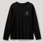 Sol's Imperial Μακρυμάνικο Μαύρο T-Shirt με Εκτύπωση σε Πλάτη