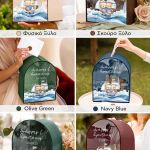 Κουτί Ευχών για Βάφτιση σε Σχήμα Καμάρα με Όνομα παιδιού