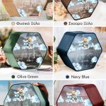 Κουτί Ευχών Βάπτισης σε Εξάγωνο Σχήμα με Όνομα