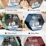 Προσωποποιημένο Κουτί Ευχών Βάφτισης σε Σχήμα Εξάγωνο