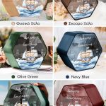 Κουτί Ευχών Προσωποποιημένο για Βάφτιση με Σχήμα Εξάγωνο