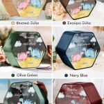 Κουτί Ευχών για Βάφτιση με Σχήμα Εξάγωνο και Όνομα