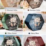 Premium Κουτί με Όνομα για Ευχές Βάπτισης με Σχήμα Εξάγωνο