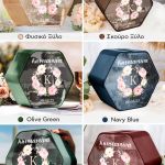 Premium Κουτί Ευχών Βάπτισης Με Όνομα & Σχήμα Ημερομηνία