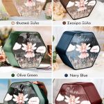 Κουτί Ευχών με Εξάγωνο Σχήμα για Βάπτιση Με Όνομα & Ημερομηνία