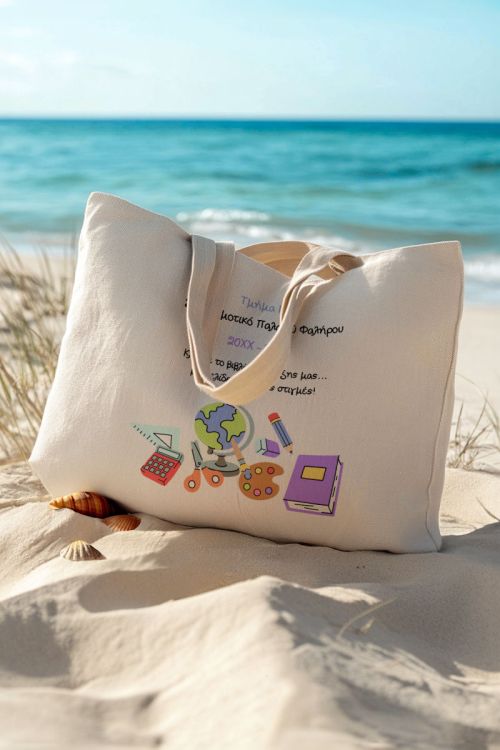 Προσωποποιημένη Πάνινη Tote Bag, Σχολικό Ενθύμιο Δώρο