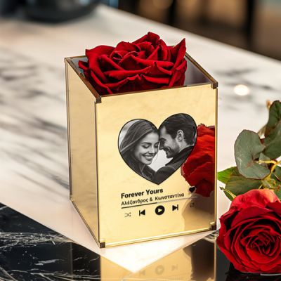 Premium Forever Roses με εκτύπωση, Φωτογραφία, Όνομα και αφιέρωση
