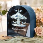 Διακοσμητικό Κουτί Ευχών Βάπτισης με Όνομα Παιδιού