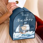 Κουτί Ευχών για Βάπτιση με Σχήμα Καμάρα με Όνομα Παιδιού
