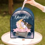 Κουτί σε Σχήμα Καμάρα για Ευχές Βάπτισης με Όνομα Παιδιού