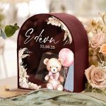 Premium Κουτί Ευχών για Βάφτιση με Όνομα & Ημερομηνία