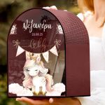 Premium Κουτί Ευχών για Βάπτιση με Όνομα και Ημερομηνία