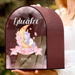 Κουτί σε Σχήμα Καμάρα για Ευχές Βάπτισης με Όνομα Παιδιού