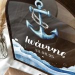 Κουτί Ευχών για Βάπτιση με Όνομα και Ημερομηνία